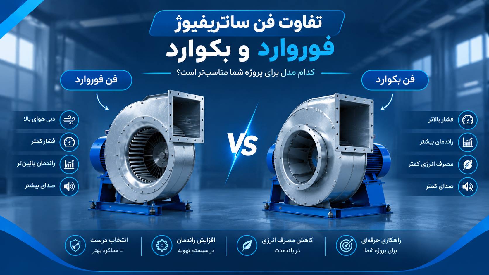 تفاوت فن سانتریفیوژ فوروارد و بکوارد